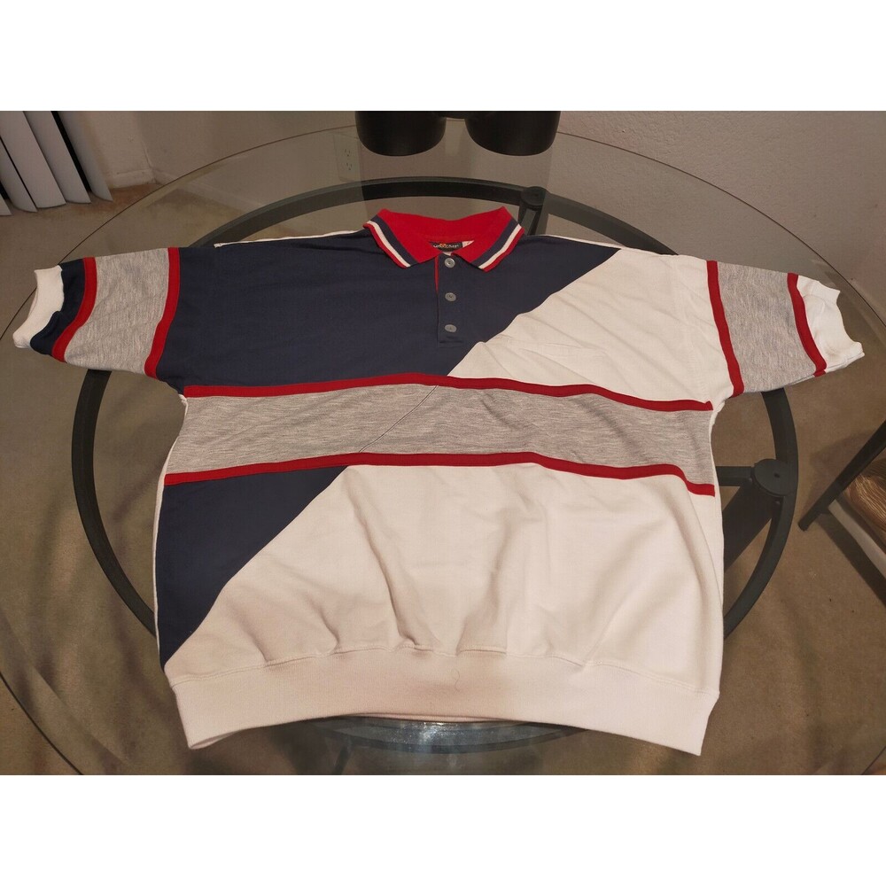Puritan Vintage American Collared Polo T-Shirt Size XL